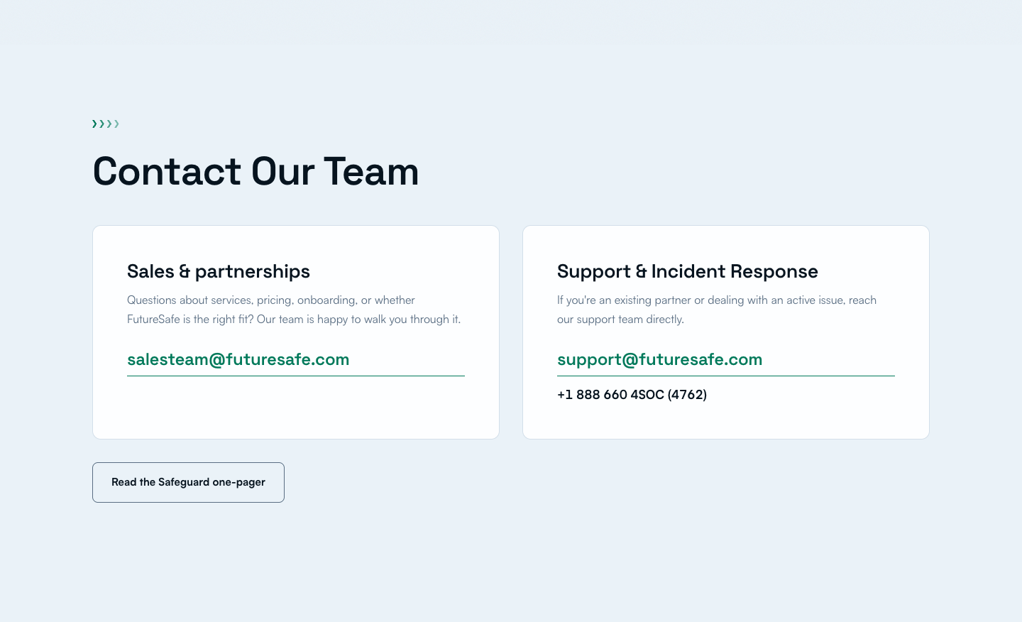 Contact Our Team