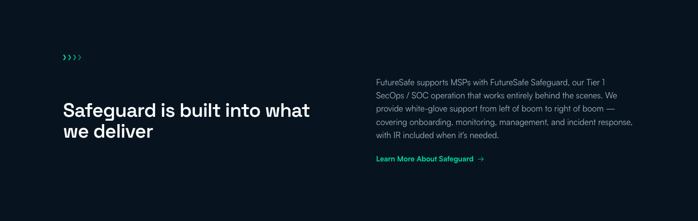 Safeguard is built into what we deliver