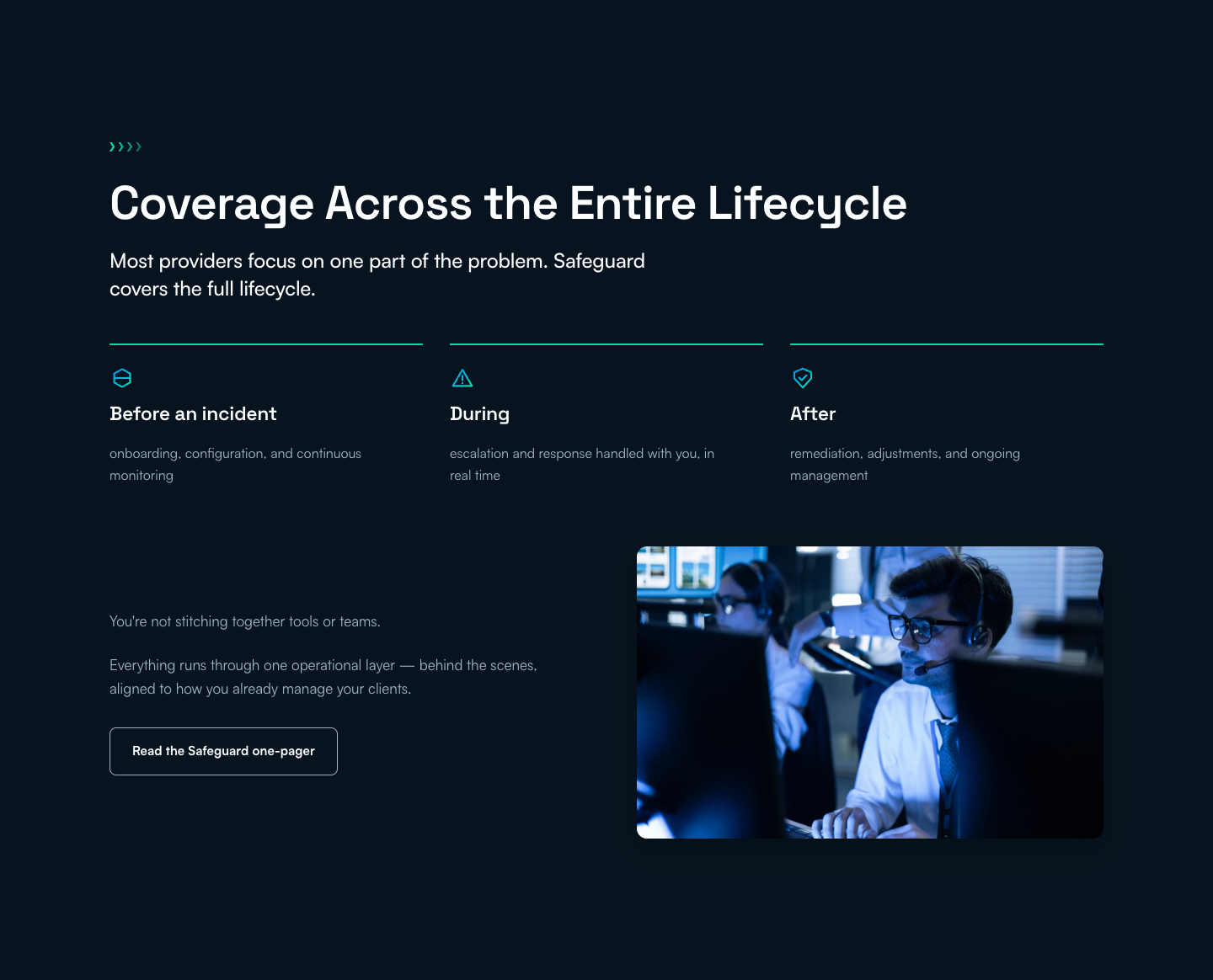 Coverage Across the Entire Lifecycle