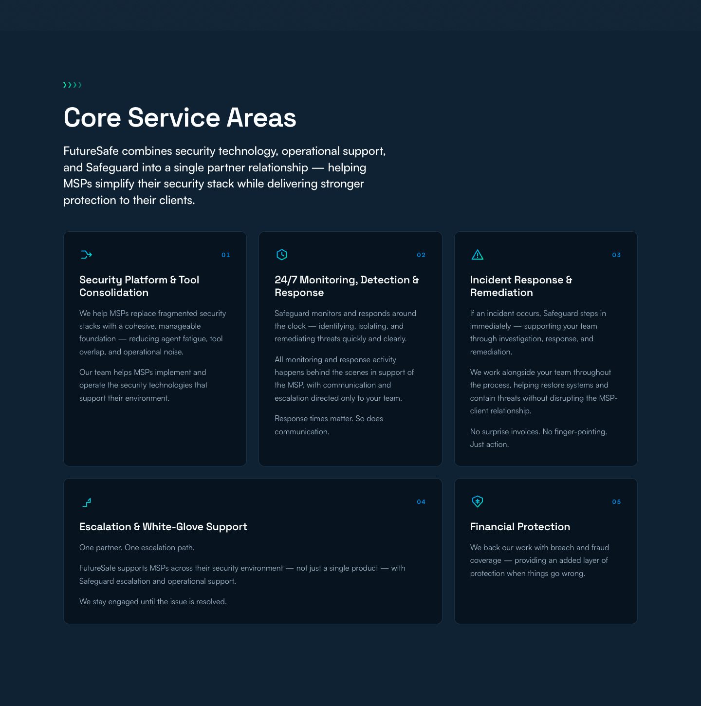 Core Service Areas